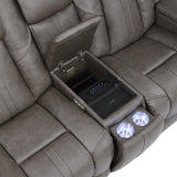  Steve Silver Furniture Daniel DAE800L Triple Pwr Leather Theater Love IMAGE 8