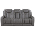  Steve Silver Furniture Daniel DAE800S Triple Power Leather Theater Sofa IMAGE 1