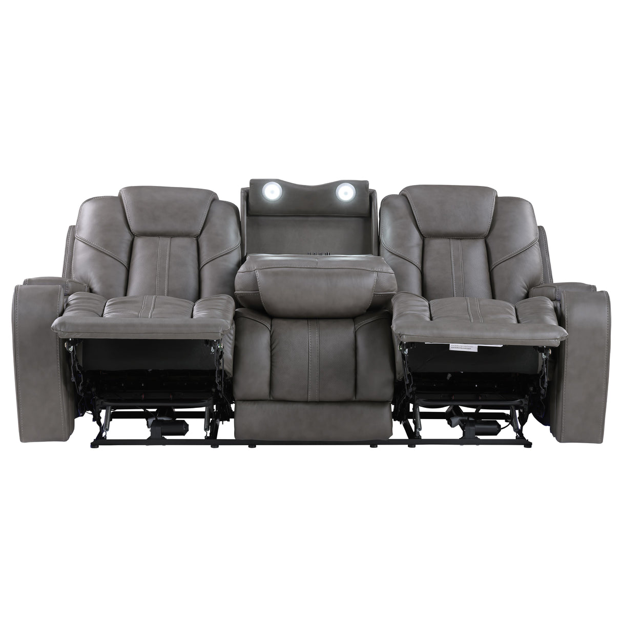  Steve Silver Furniture Daniel DAE800S Triple Power Leather Theater Sofa IMAGE 2