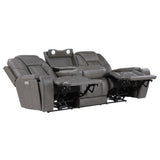  Steve Silver Furniture Daniel DAE800S Triple Power Leather Theater Sofa IMAGE 4