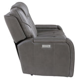  Steve Silver Furniture Daniel DAE800S Triple Power Leather Theater Sofa IMAGE 5