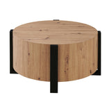  Steve Silver Furniture Darcie DR200RC Faux Wood Round Cocktail Table IMAGE 2