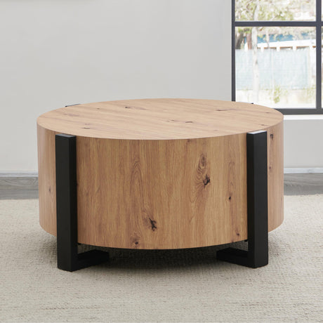  Steve Silver Furniture Darcie DR200RC Faux Wood Round Cocktail Table IMAGE 6
