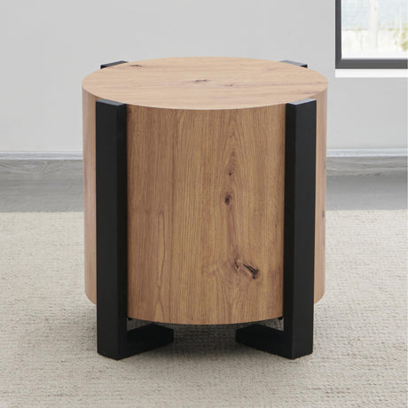  Steve Silver Furniture Darcie DR200RE Faux Wood Round End Table IMAGE 4
