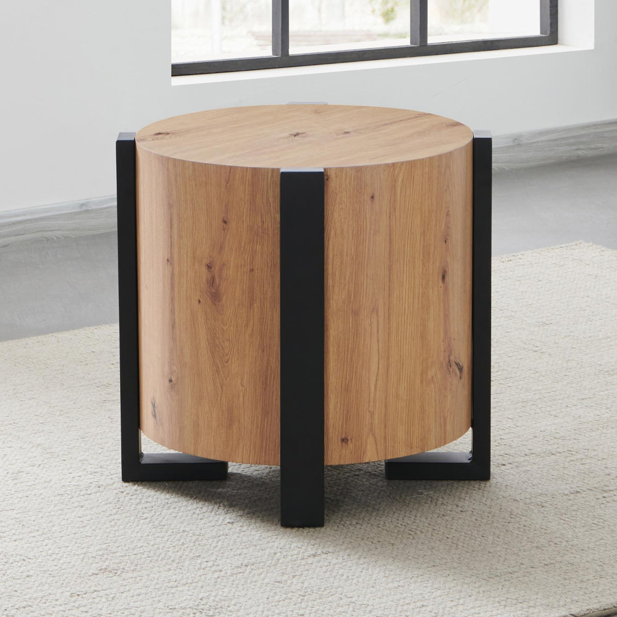  Steve Silver Furniture Darcie DR200RE Faux Wood Round End Table IMAGE 5