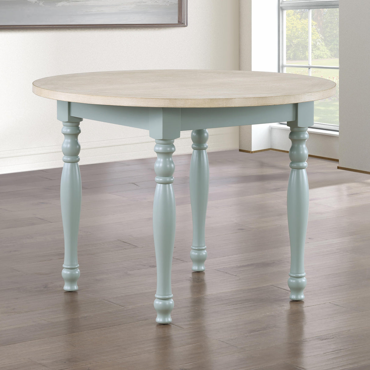  Steve Silver Furniture Darcy DAR4242ET Green Round Table IMAGE 7