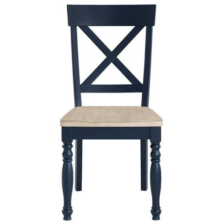  Steve Silver Furniture Darcy DAR500BS Blue Side Chair IMAGE 1