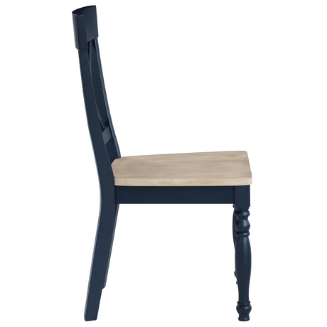  Steve Silver Furniture Darcy DAR500BS Blue Side Chair IMAGE 3