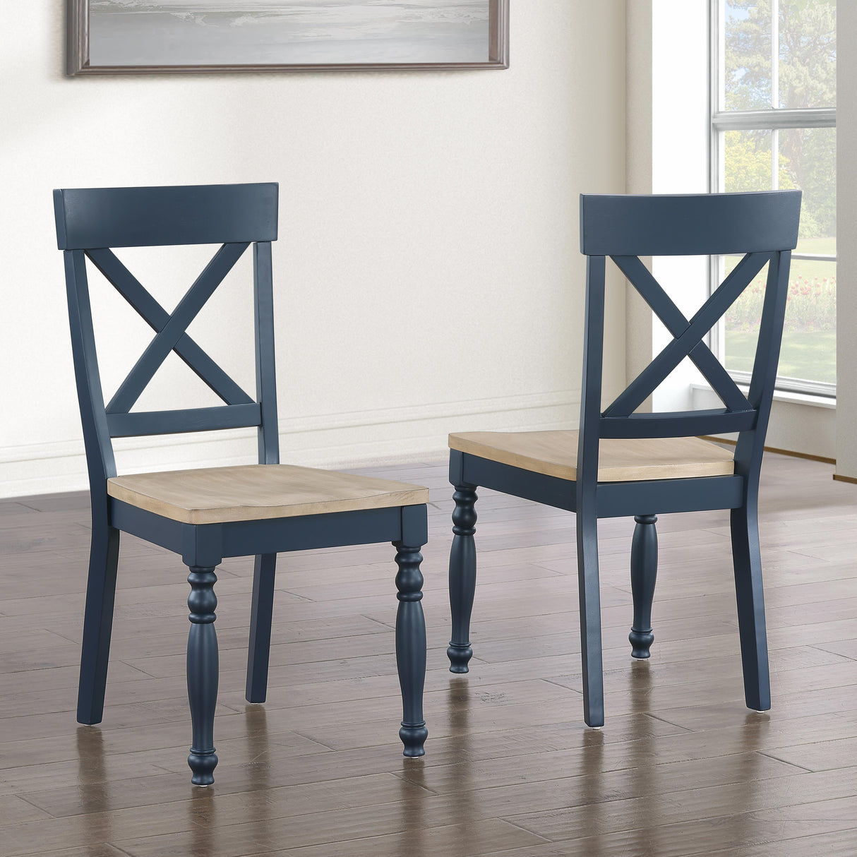  Steve Silver Furniture Darcy DAR500BS Blue Side Chair IMAGE 8