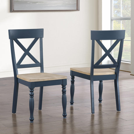 Steve Silver Furniture Darcy DAR500BS Blue Side Chair IMAGE 8