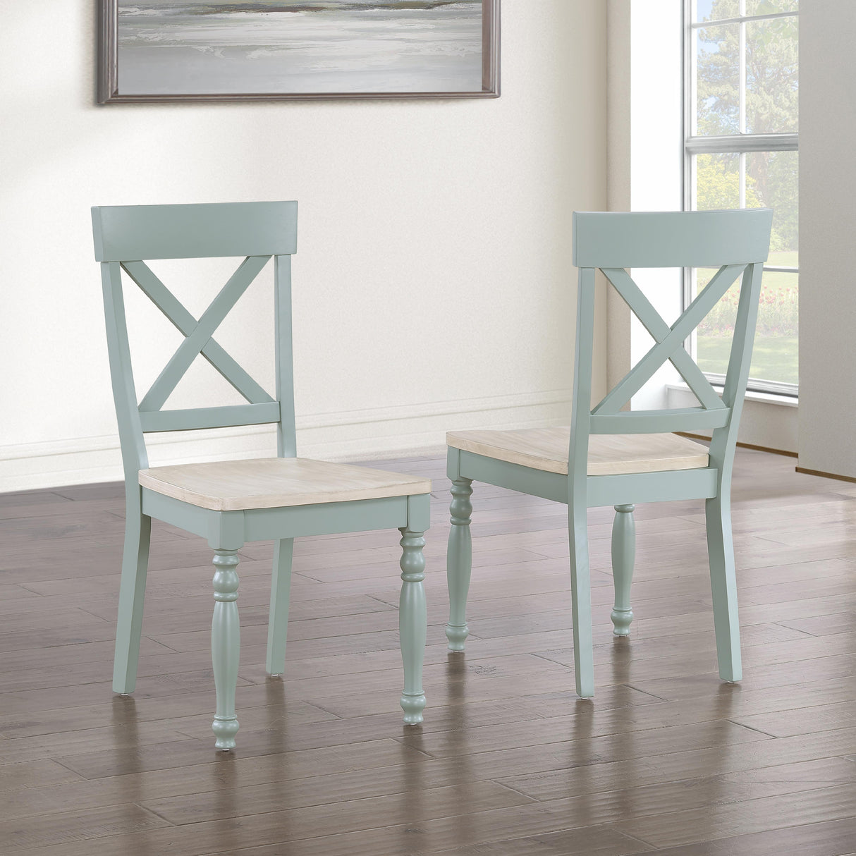  Steve Silver Furniture Darcy DAR500ES Green Side Chair IMAGE 8