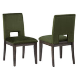  Steve Silver Furniture Evan EVA500NES Green Side Chair IMAGE 1