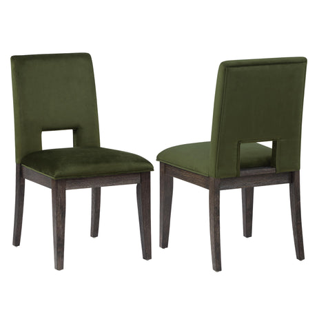  Steve Silver Furniture Evan EVA500NES Green Side Chair IMAGE 1