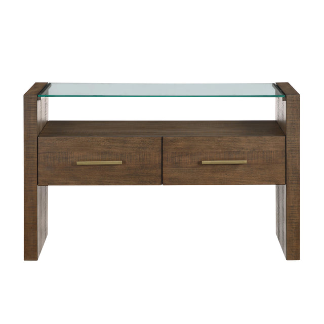  Steve Silver Furniture Garland GA100S Glass Top Sofa Table IMAGE 1