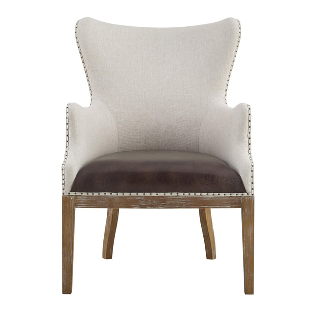  Steve Silver Furniture George GG850AC Two Tone Wingback Accent IMAGE 1