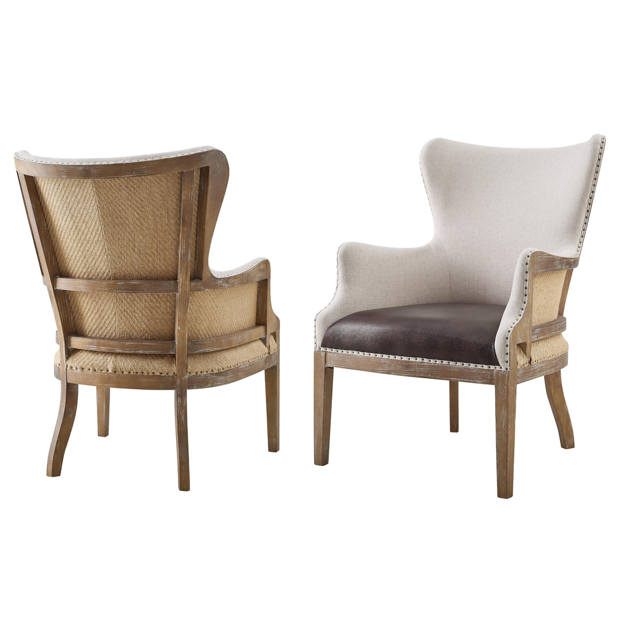  Steve Silver Furniture George GG850AC Two Tone Wingback Accent IMAGE 2
