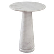  Steve Silver Furniture Joni JN180TWE Talita White Marble End Table IMAGE 1