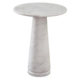  Steve Silver Furniture Joni JN180TWE Talita White Marble End Table IMAGE 1