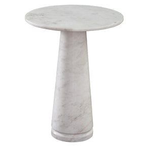  Steve Silver Furniture Joni JN180TWE Talita White Marble End Table IMAGE 1