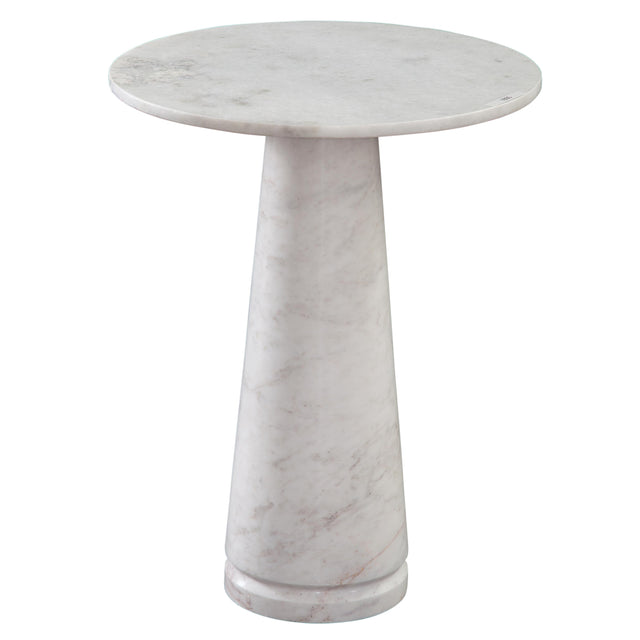  Steve Silver Furniture Joni JN180TWE Talita White Marble End Table IMAGE 1