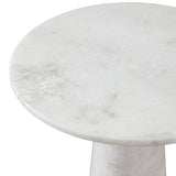  Steve Silver Furniture Joni JN180TWE Talita White Marble End Table IMAGE 2