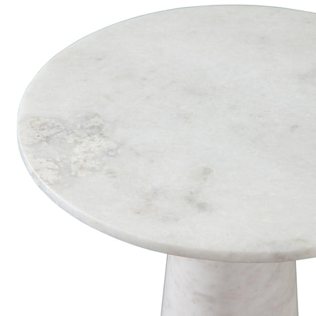  Steve Silver Furniture Joni JN180TWE Talita White Marble End Table IMAGE 2