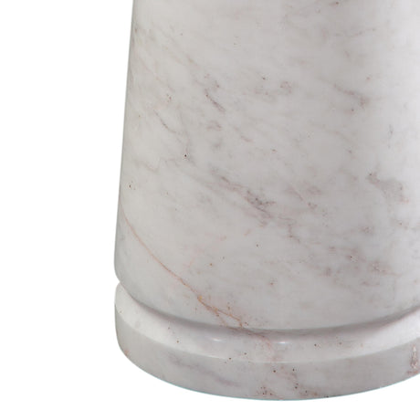  Steve Silver Furniture Joni JN180TWE Talita White Marble End Table IMAGE 3