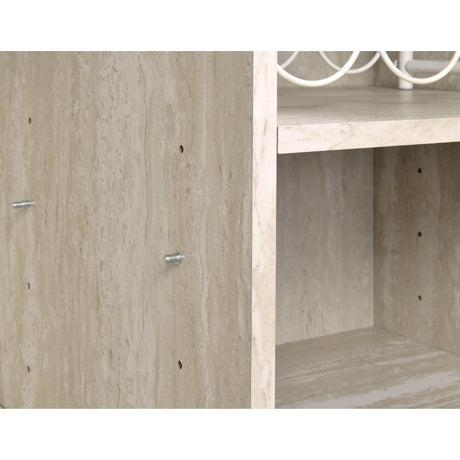  Steve Silver Furniture Larkin LK100SV Faux Marble Wine Cabinet IMAGE 4