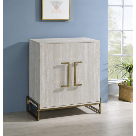  Steve Silver Furniture Larkin LK100SV Faux Marble Wine Cabinet IMAGE 8