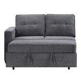  Steve Silver Furniture Noah NOA800GL Grey Pullout Loveseat IMAGE 2