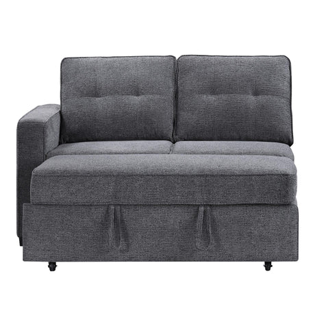 Steve Silver Furniture Noah NOA800GL Grey Pullout Loveseat IMAGE 2