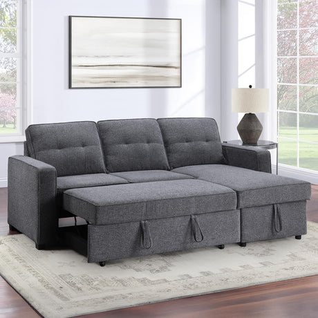 Steve Silver Furniture Noah NOA800GL Grey Pullout Loveseat IMAGE 6