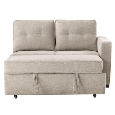  Steve Silver Furniture Noah NOA800NL Brown Pullout Loveseat IMAGE 2