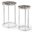  Steve Silver Furniture Onyx NY2000NT Agate Top Nesting Table IMAGE 1