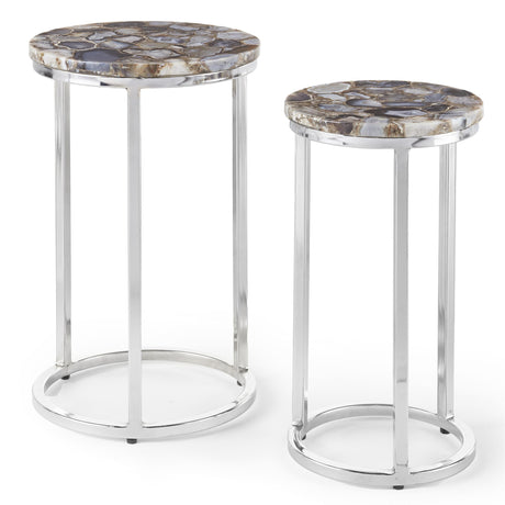  Steve Silver Furniture Onyx NY2000NT Agate Top Nesting Table IMAGE 1