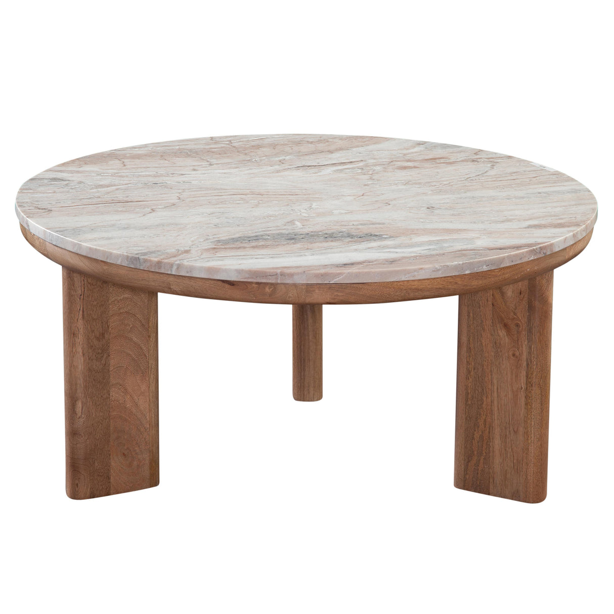  Steve Silver Furniture Sidney SD200NHRC Brown Marble Top Cocktail Table IMAGE 2
