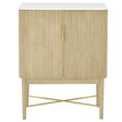  Steve Silver Furniture Vida VD500WWC White Marble Top Wine Cabinet IMAGE 1