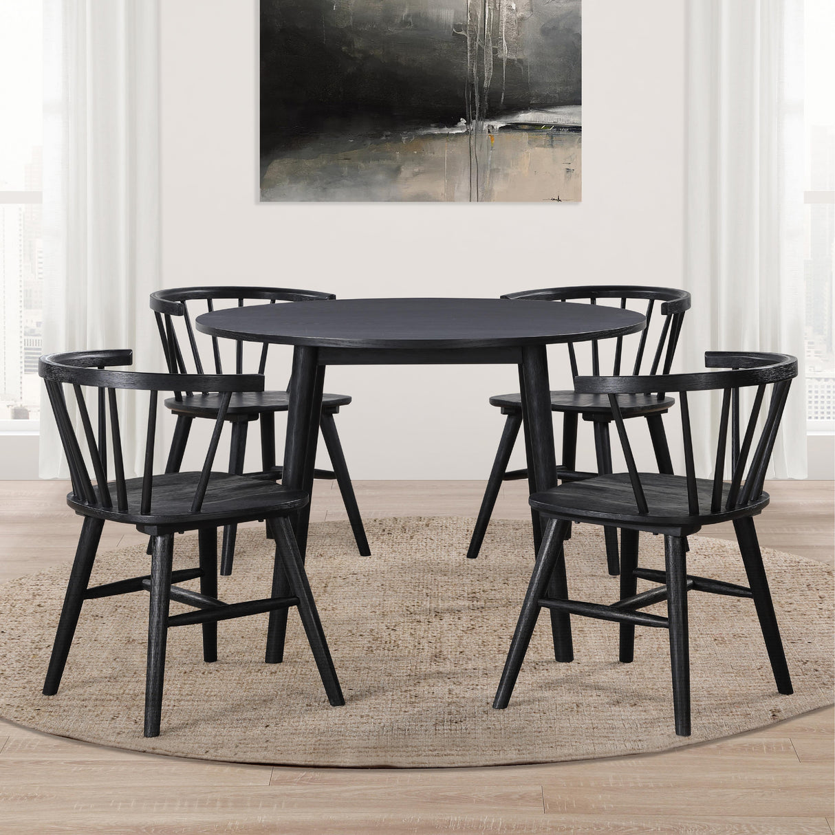  Steve Silver Furniture Willow WIL500KT Black Round Table IMAGE 9