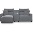  Signature Design by Ashley Modmax 65906S17 3 pc Power Reclining Sectional with Chaise IMAGE 1