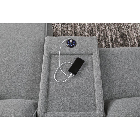  Signature Design by Ashley Modmax 65906S28 6 pc Reclining Sectional with Chaise and Audio Console IMAGE 4