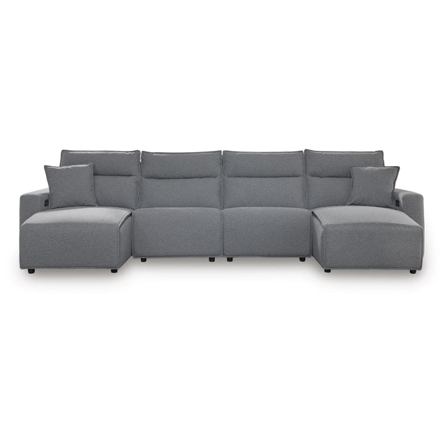  Signature Design by Ashley Modmax 65906S37 4 pc Reclining Sectional with Double Chaise IMAGE 1