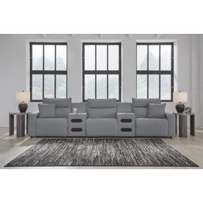  Signature Design by Ashley Modmax 65906S38 5 pc Reclining Sectional with Audio Consoles IMAGE 1