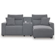  Signature Design by Ashley Modmax 65906S4 3 pc Power Reclining Sectional with Chaise IMAGE 1