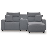  Signature Design by Ashley Modmax 65906S4 3 pc Power Reclining Sectional with Chaise IMAGE 1