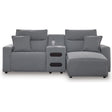  Signature Design by Ashley Modmax 65906S5 3 pc Power Reclining Sectional with Chaise IMAGE 1