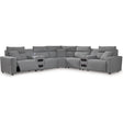  Signature Design by Ashley Modmax 65906S9 7 pc Power Reclining Sectional with Chaise IMAGE 1