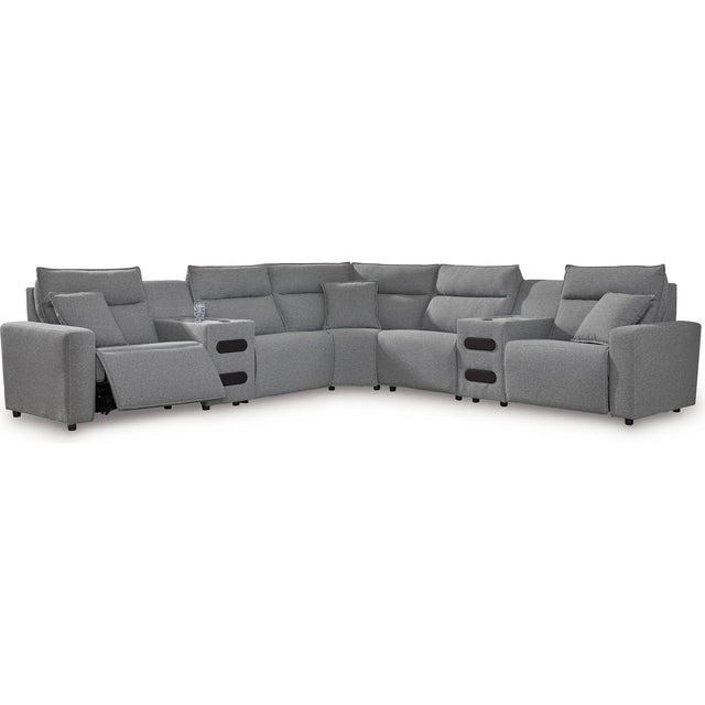  Signature Design by Ashley Modmax 65906S9 7 pc Power Reclining Sectional with Chaise IMAGE 1