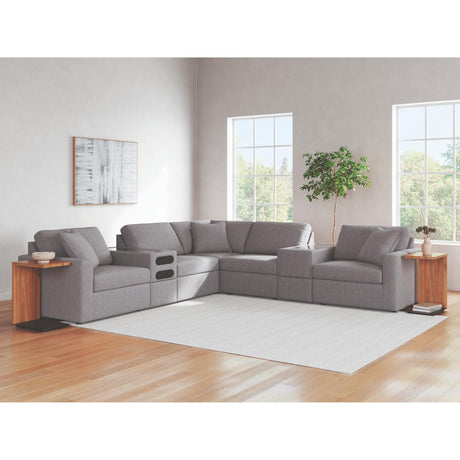  Signature Design by Ashley Modmax 92104S69 7 pc Balanced Sectional with Audio and Storage Consoles IMAGE 2