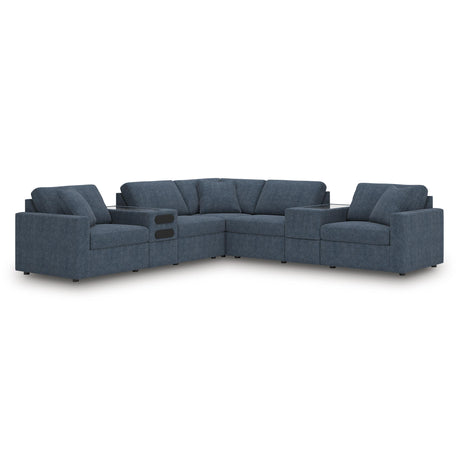  Signature Design by Ashley Modmax 92121S69 7 pc Balanced Sectional with Audio and Storage Consoles IMAGE 1