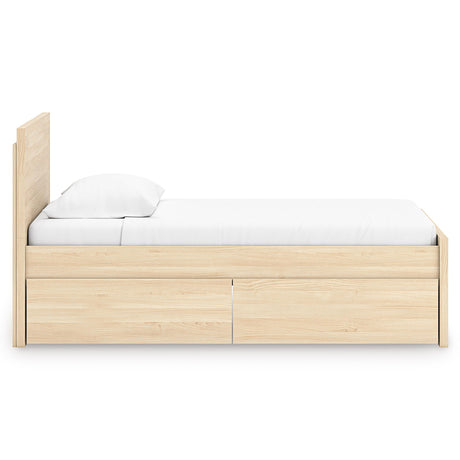  Signature Design by Ashley Onita EB9632B10 Twin Panel Platform Bed with 1 Side Storage IMAGE 3